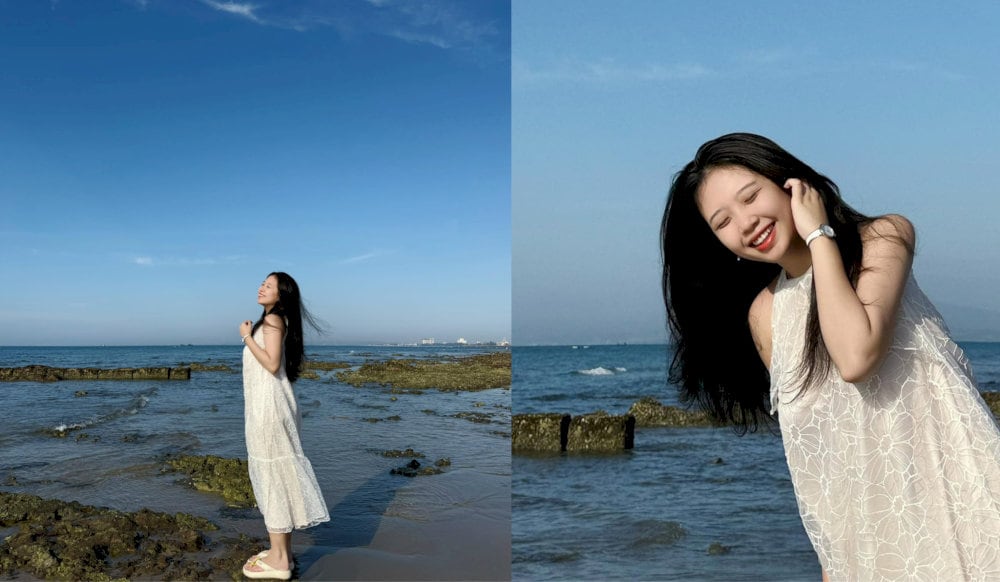 Tạo dáng ở bãi rêu